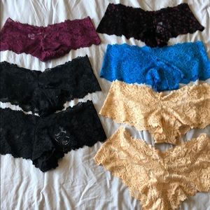 NWT 7 pairs of Lace boyshort panties